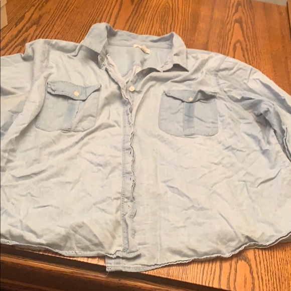 Cotton “denim” button down - Picture 1 of 5